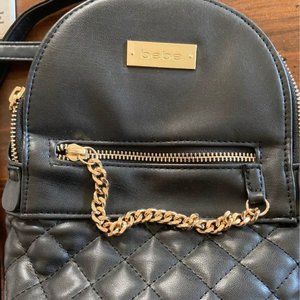 Black and Gold Mini Backpack